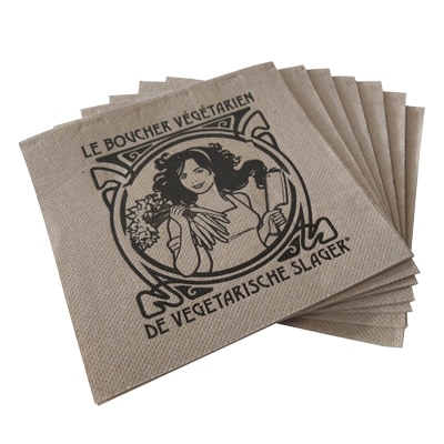 De Vegetarische Slager – set 125 servetten